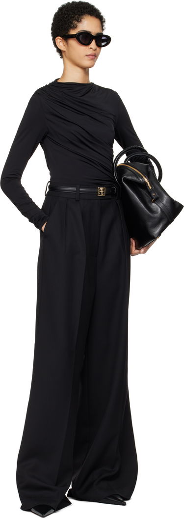 Bælter Anine Bing Leather Belt With Metal Buckle Sort | A-12-10461-000, 2