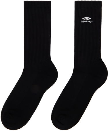 Sokker Balenciaga 3B Sports Icon Socks Sort | 767067-4D7B6-1077, 1