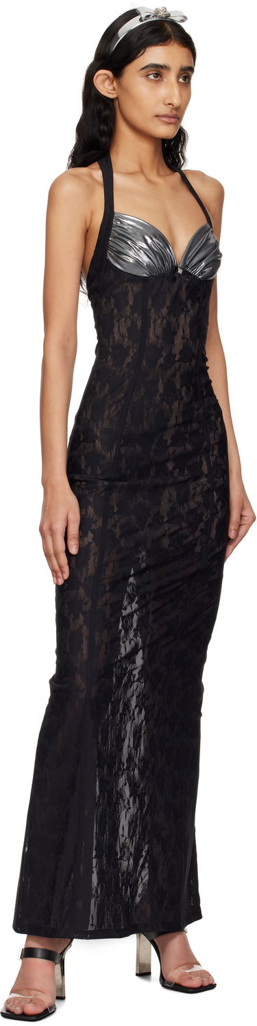 Kjole MISBHV MISBHV Stella Lace Maxi Dress Sort | 250W808, 3