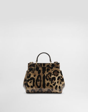 Håndtaske Dolce & Gabbana Dolce & Gabbana Mini Sicily Polished Calfskin Animal Print Bag Flerfarvet | EB0003AM568HA93M, 3