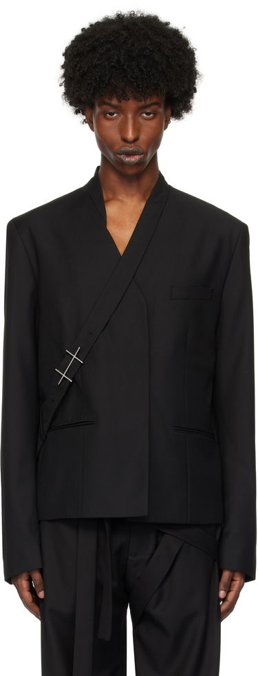 Vest HELIOT EMIL Wrap Closure Blazer Sort | AW24_M_04_045_BLK01, 0