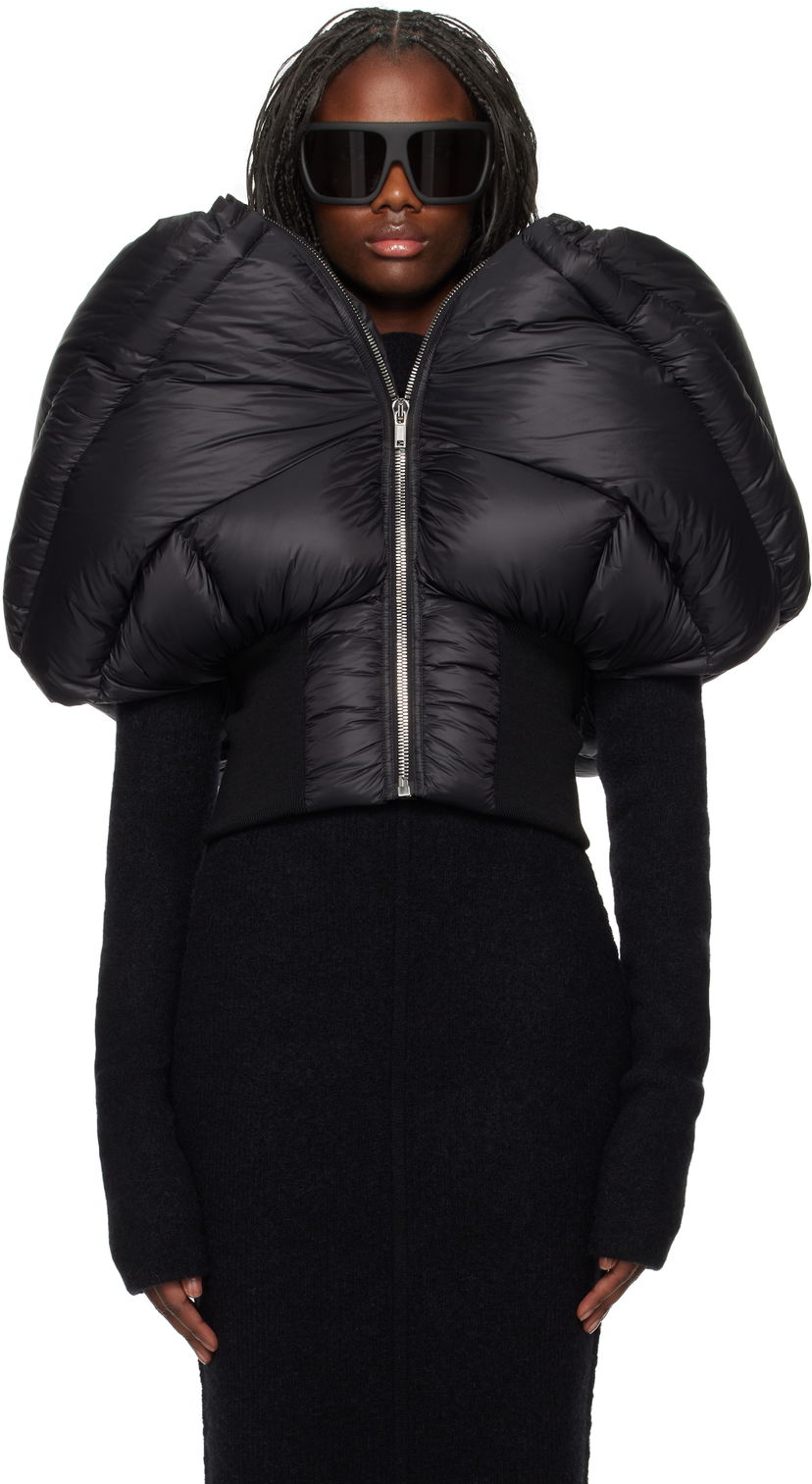 Puffer jakke Rick Owens Down Jacket Mini Sort | RO02D3790 NPDX