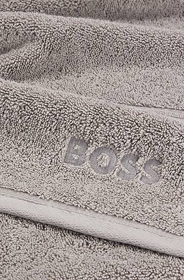 Home decor BOSS Aegean-cotton bath towel with tonal logo Grå | -1013445, 1