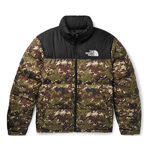 Puffer jakke The North Face 1996 Retro Nuptse Camo Puffer Jacket Grøn | NF0A3C8D-LJ8