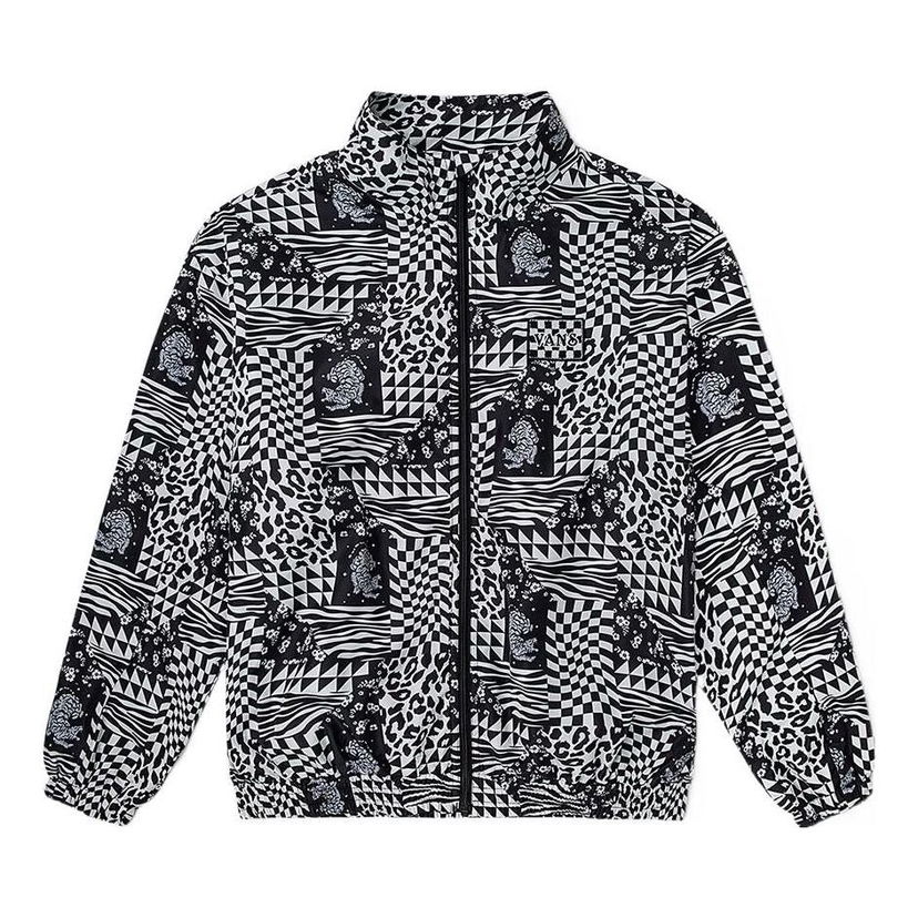 Vindjakke Vans Vans Grid Full Print Jacket Sort | VN0A5H9T7TO