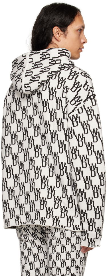 Sweater We11done We11done Graphic Print Hoodie Hvid | WD-KT3-22-628-U-IV, 2