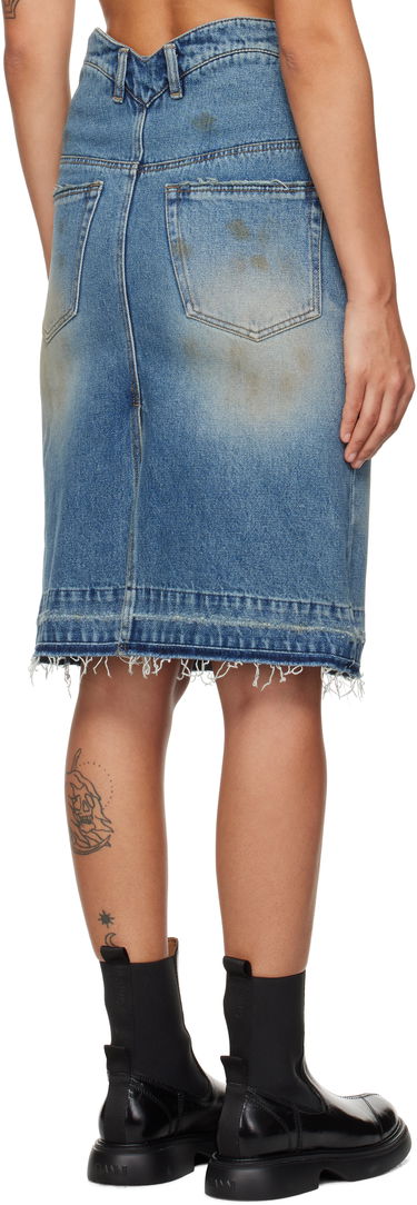 Nederdel We11done We11done Heart Denim Midi Skirt Blå | WD-DS3-24-333-W-BL, 2