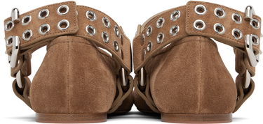 Skopleje Alaïa ALAÏA Biker Suede Ballerina Flats Sort | AA3A041CK177, 4