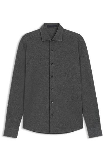 Skjorte BOSS BECKHAM x BOSS slim-fit shirt in cotton jersey Grå | 50554861