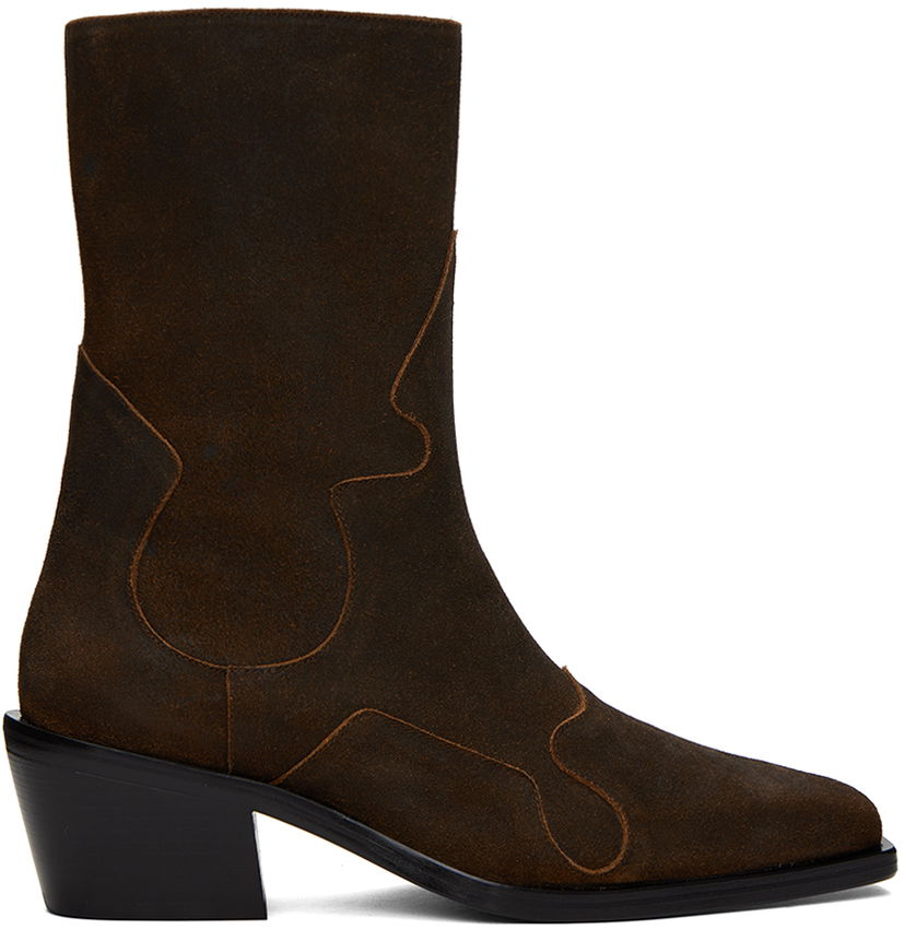 Tøj Eckhaus Latta Brown Cowboy Boots Brun | FEKLMCOWB05106