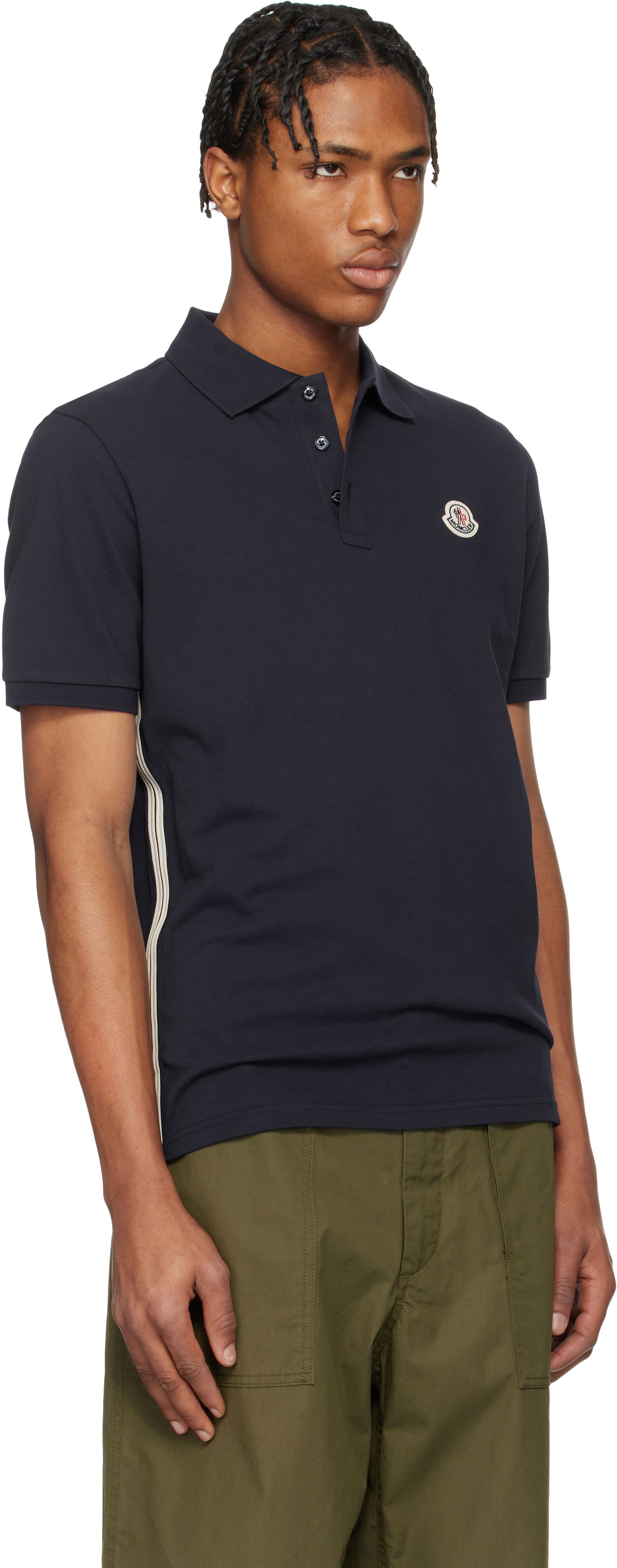 Polo skjorte Moncler Moncler Archivio Short Sleeve Polo Mørkeblå | K10918A0002689A16, 1