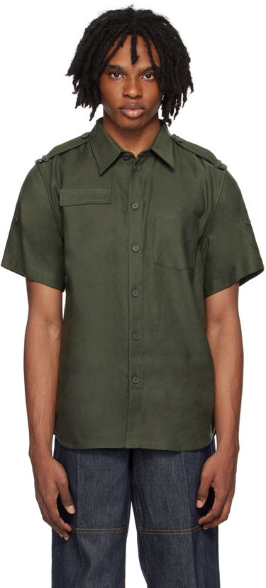 Skjorte Helmut Lang Helmut Lang Epaulet Shirt Grøn | O04HM505, 0