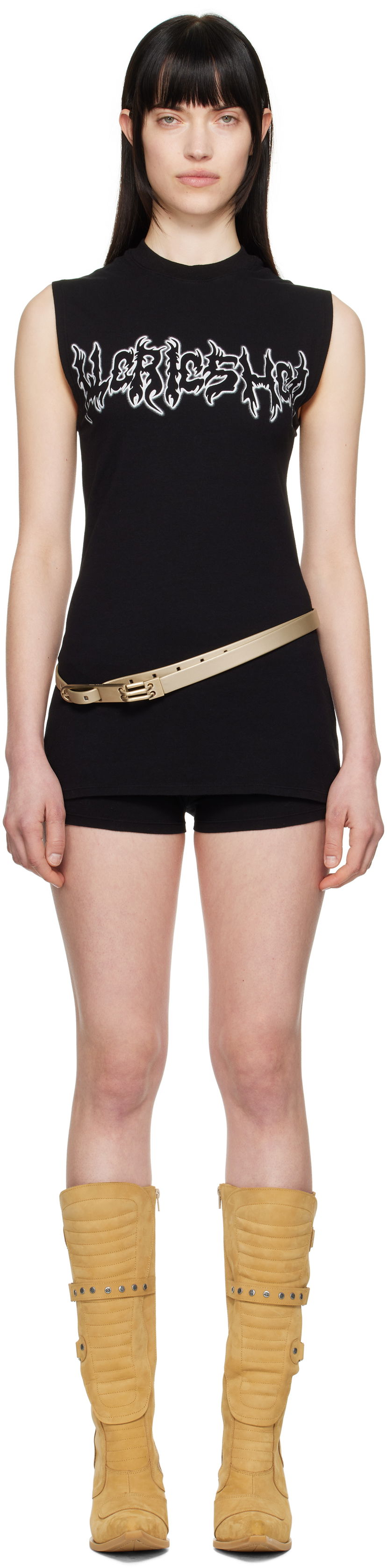 Tanktop 032C 032c Super Bad Jersey Minidress Sort | S25-WRC-2621-050