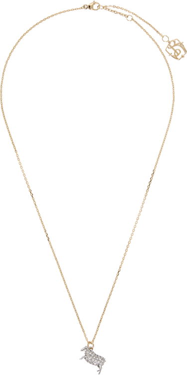 Halskæde Burberry Burberry Gold-Tone Crystal Sheep Pendant Necklace Metalisk | 8112029, 0