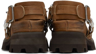 Tøj Acne Studios Acne Studios Leather Buckle Mules Brun | BD0342-, 1