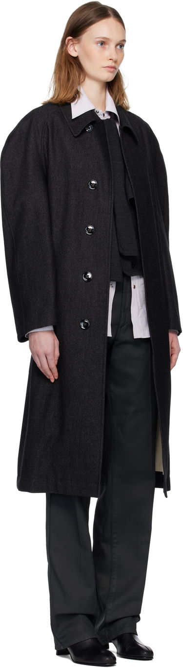 Frakker LEMAIRE Raglan Sleeve Coat Sort | CO1122 LF1319, 1