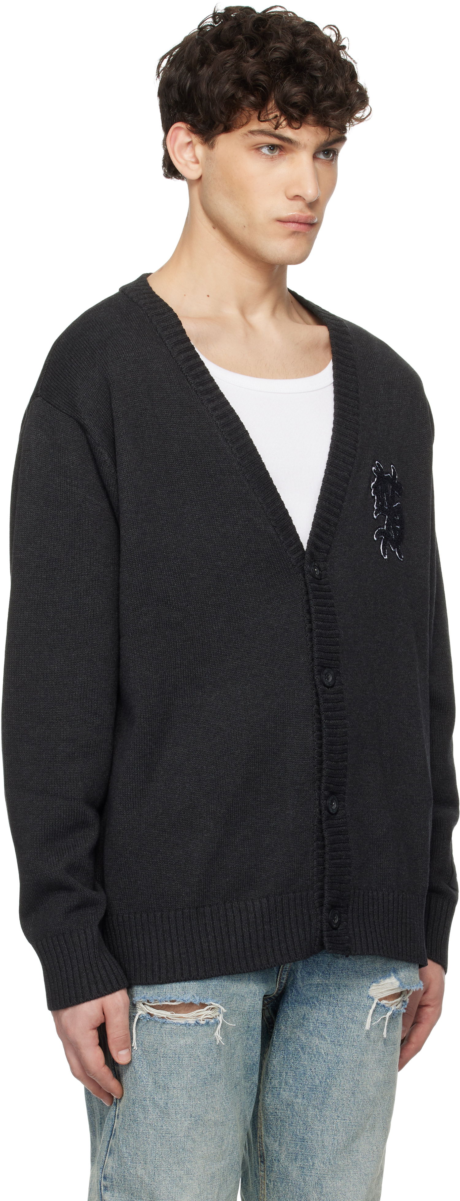 Sweater Ksubi Dug Out Cardigan Sort | MPS25KW004, 1