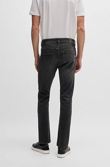 Jeans BOSS Delaware Slim-Fit Super-Soft Denim Jeans Sort | 50532605, 1