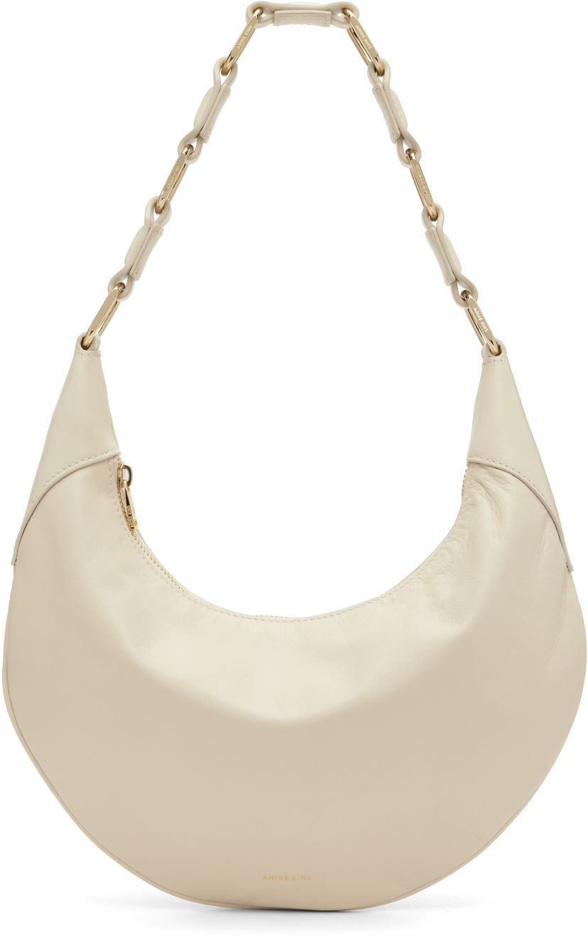 Håndtaske Anine Bing Anine Bing Kate Hobo Bag Beige | A-13-10695-IVY17