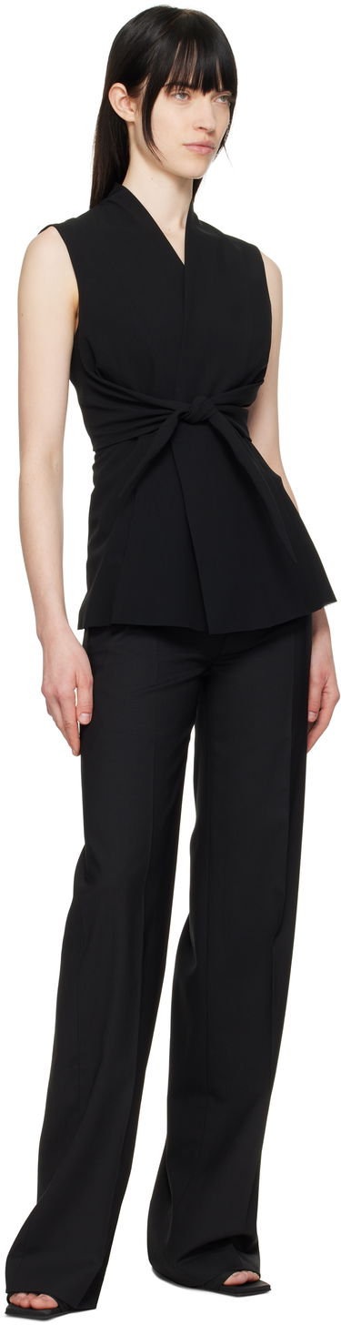Bukser Rick Owens Rick Owens Hollywood Dietrich Wide-Leg Trousers Sort | RP01E7302 ZL, 3