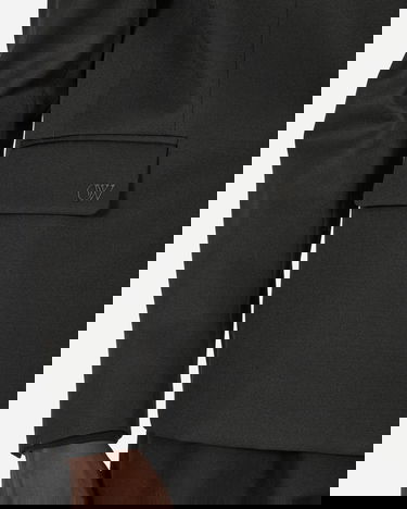 Jakke Off-White Embroidered Wool Strap Blazer Black Sort | OMEN063F23FAB001 1010, 5