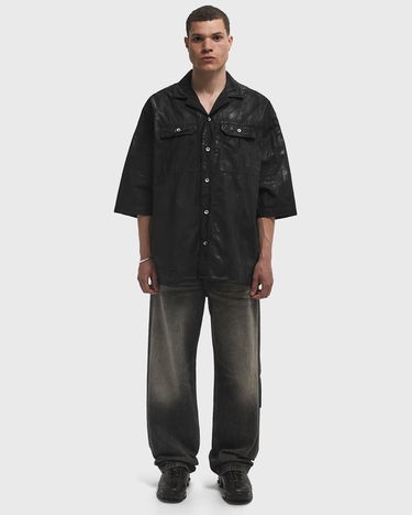 Skjorte Rick Owens Magnum Tommy Short Sleeve Woven Shirt Sort | DU01E3290-PF-09, 2