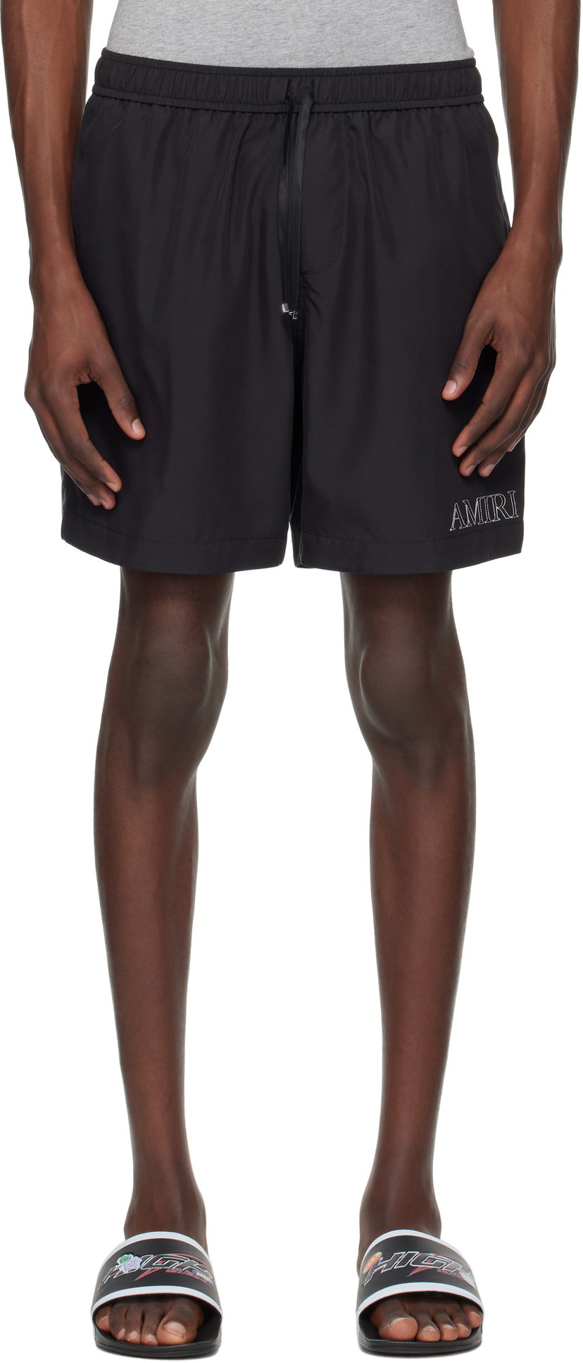 Badetøj AMIRI AMIRI 'MA' Outline Shorts Sort | AMSHCA1101