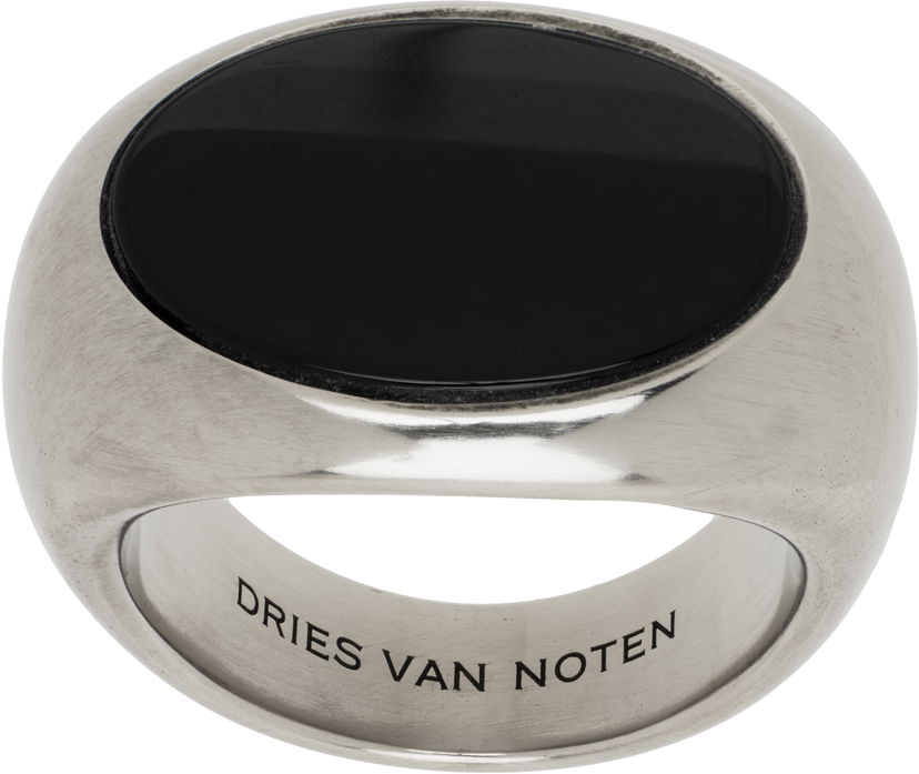 Ring Dries Van Noten Dries Van Noten Stone Signet Ring Metalisk | 251-028202-092