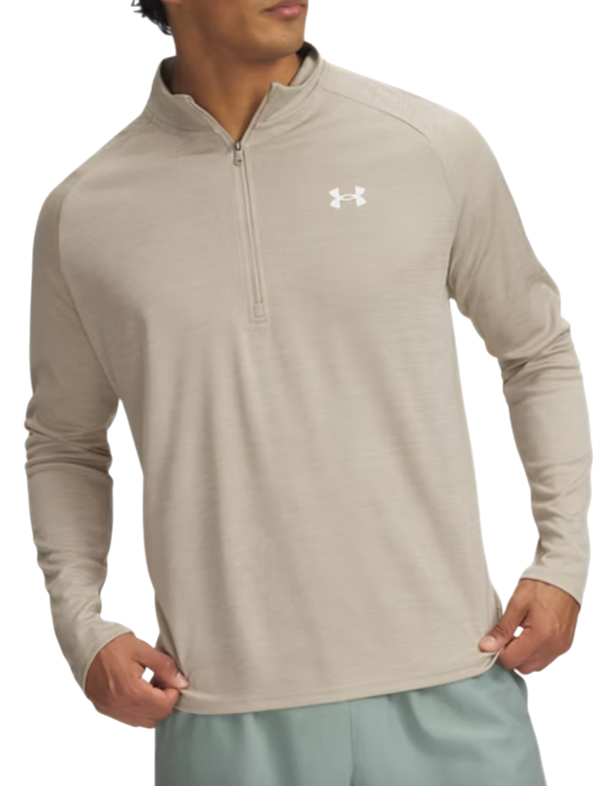 Sweatshirt Under Armour Under Armour Tech Textured 1/2 Zip Sweatshirt Beige | 1382797-299, 0