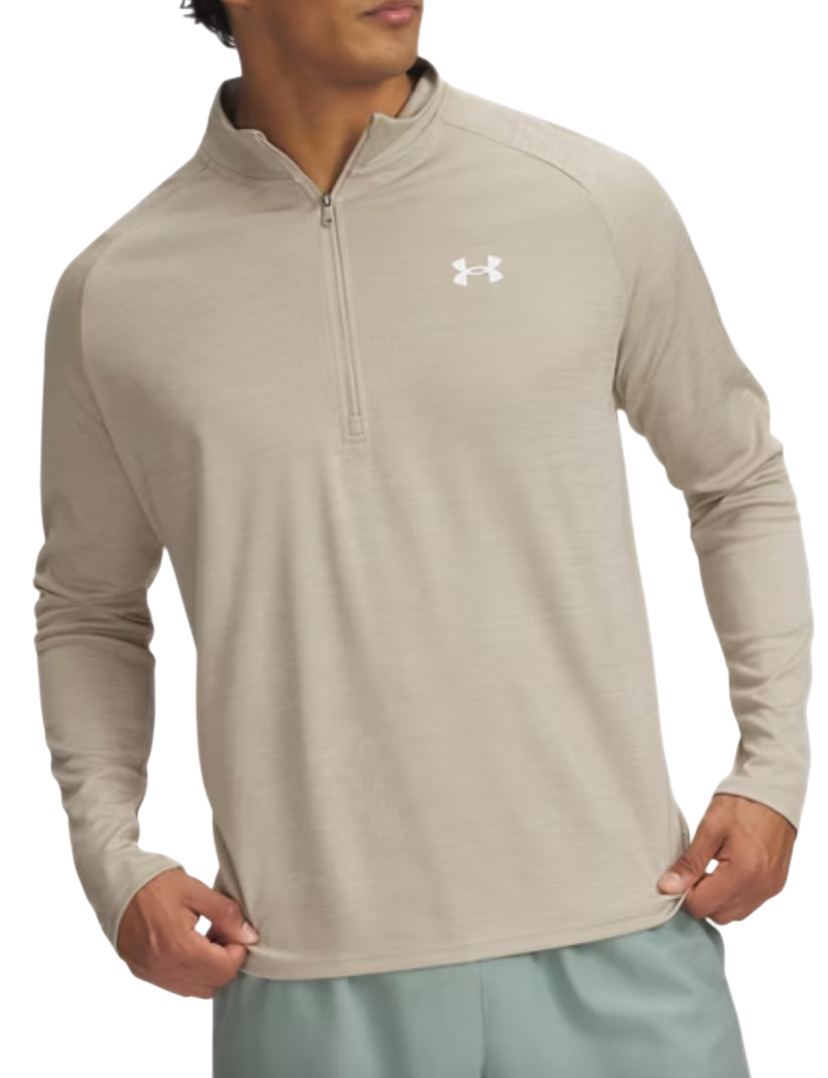 Sweatshirt Under Armour Under Armour Tech Textured 1/2 Zip Sweatshirt Beige | 1382797-299