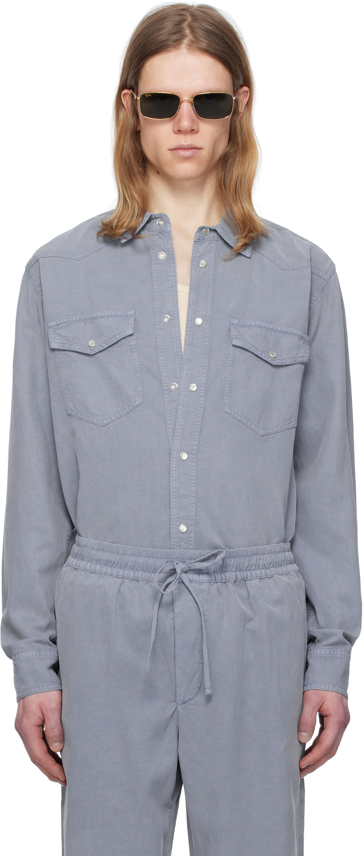 Jumpsuit ISABEL MARANT Isabel Marant Vasco Drawstring Shirt Jumpsuit Grå | CH0214HB-C2I07H, 0
