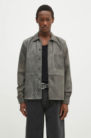 Skjorte Samsoe Samsoe Samsoe Samsoe Saruffo X C Leather Shirt Jacket Grå | M24400053, 0