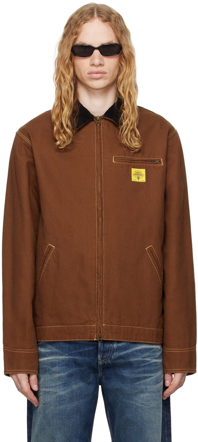 Jakke BBC IceCream ICECREAM Canvas Lined Work Jacket Brun | ICW003, 0