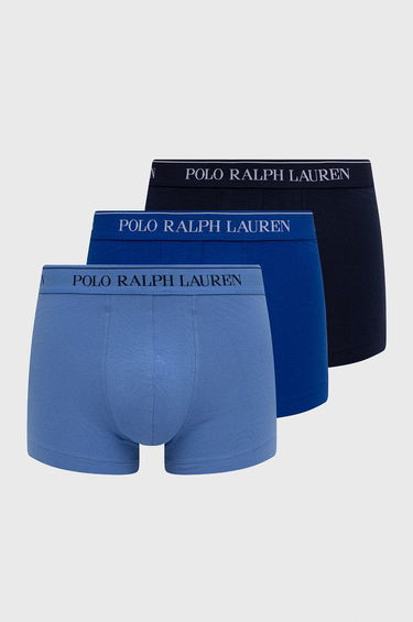 Boksere Polo by Ralph Lauren Cotton Trunk - 3 Pack Blå | 714835885009, 0