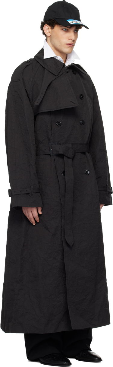 Trenchcoat VETEMENTS Metalized Wrinkled Trench Coat Sort | UA66CO100B, 1