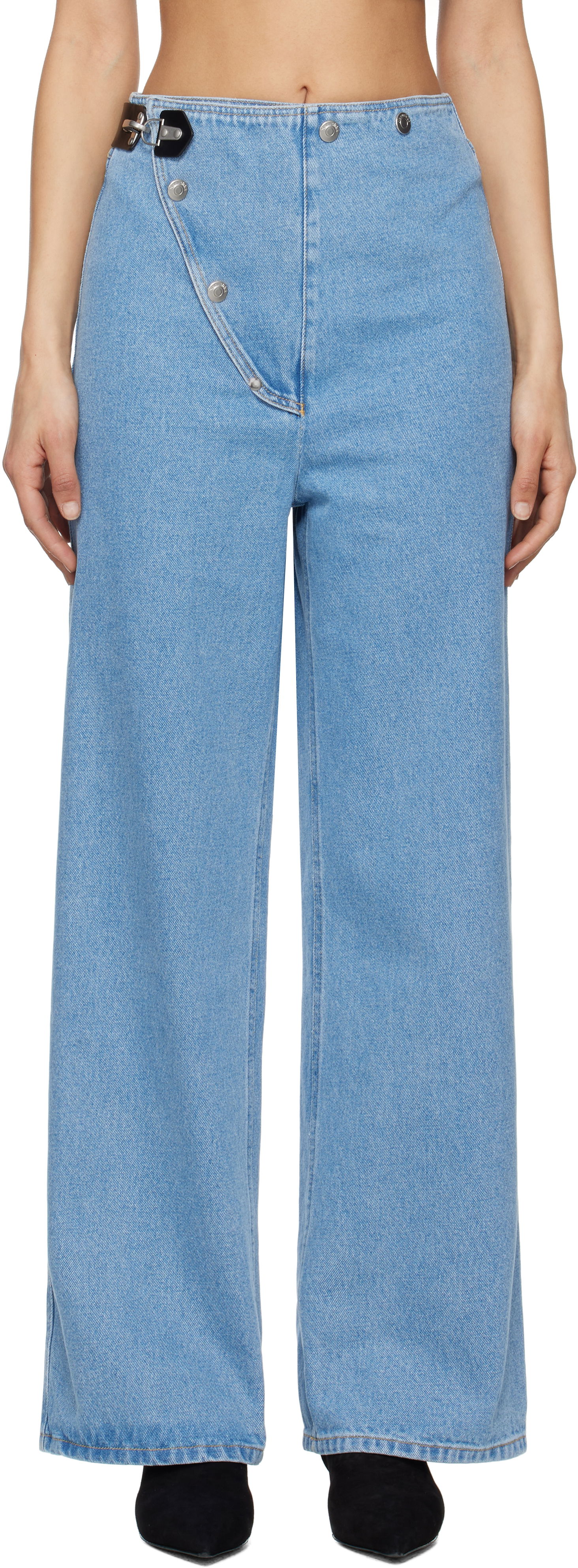 Jeans Nanushka Nanushka Makena Wide Leg Jeans Blå | NW25RSPA09353, 0