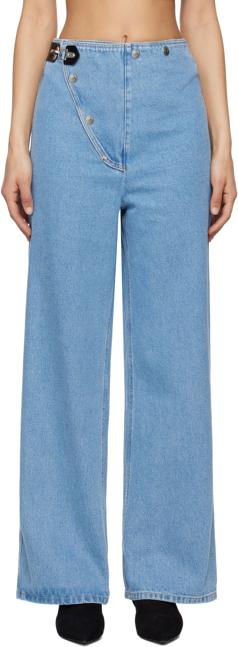 Jeans Nanushka Nanushka Makena Wide Leg Jeans Blå | NW25RSPA09353