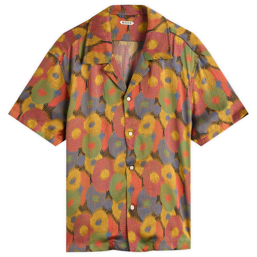 Skjorte Bode Bode Fruit Pit Short Sleeve Shirt, Size Large Flerfarvet | MRF25SH008