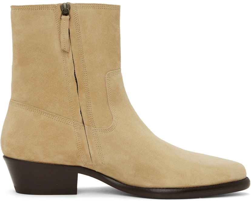 Sneakers og sko ISABEL MARANT Isabel Marant Delix Suede Ankle Boots Beige | 23HBO0073HA-A4A02N