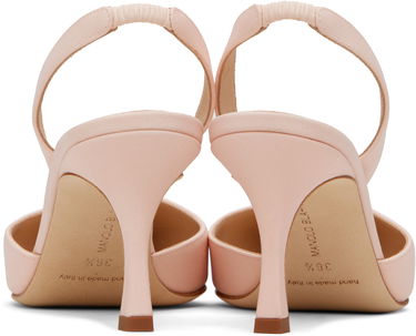 Tilbehør Manolo Blahnik Manolo Blahnik Carolyne 70 Slingback Heeled Sandals Beige | 225-1891, 4