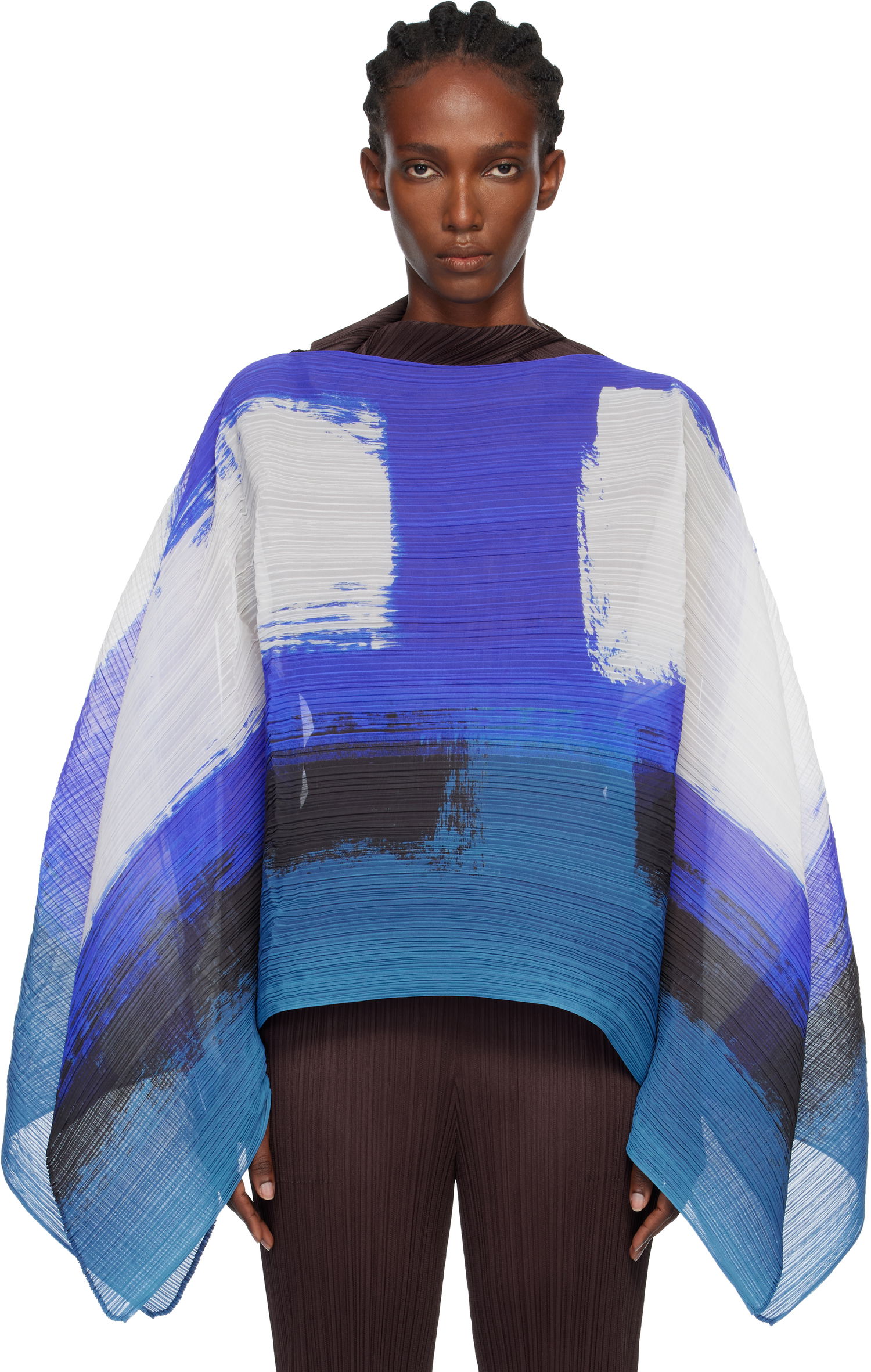 T-shirt Pleats Please Issey Miyake PLEATS PLEASE ISSEY MIYAKE Jump Madame-T Pleated Abstract Print Top Flerfarvet | PP59AD121, 0