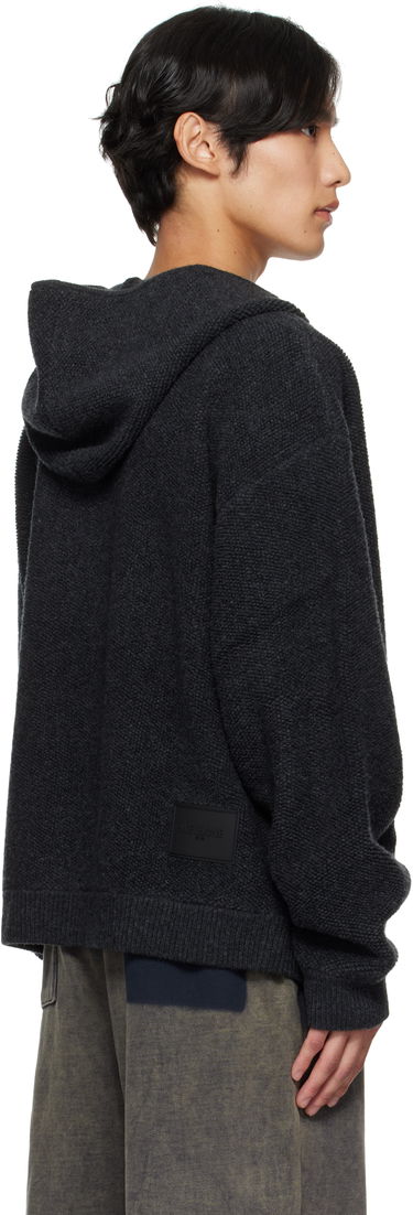 Sweatshirt We11done We11done Bouclé Zip-Up Hoodie Grå | WD-KJ2-25-642-M-CH, 2
