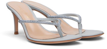 Sneakers og sko Gianvito Rossi Gianvito Rossi India Thong 70 Heeled Sandals Grå | G13270-70RIC-XCN, 3