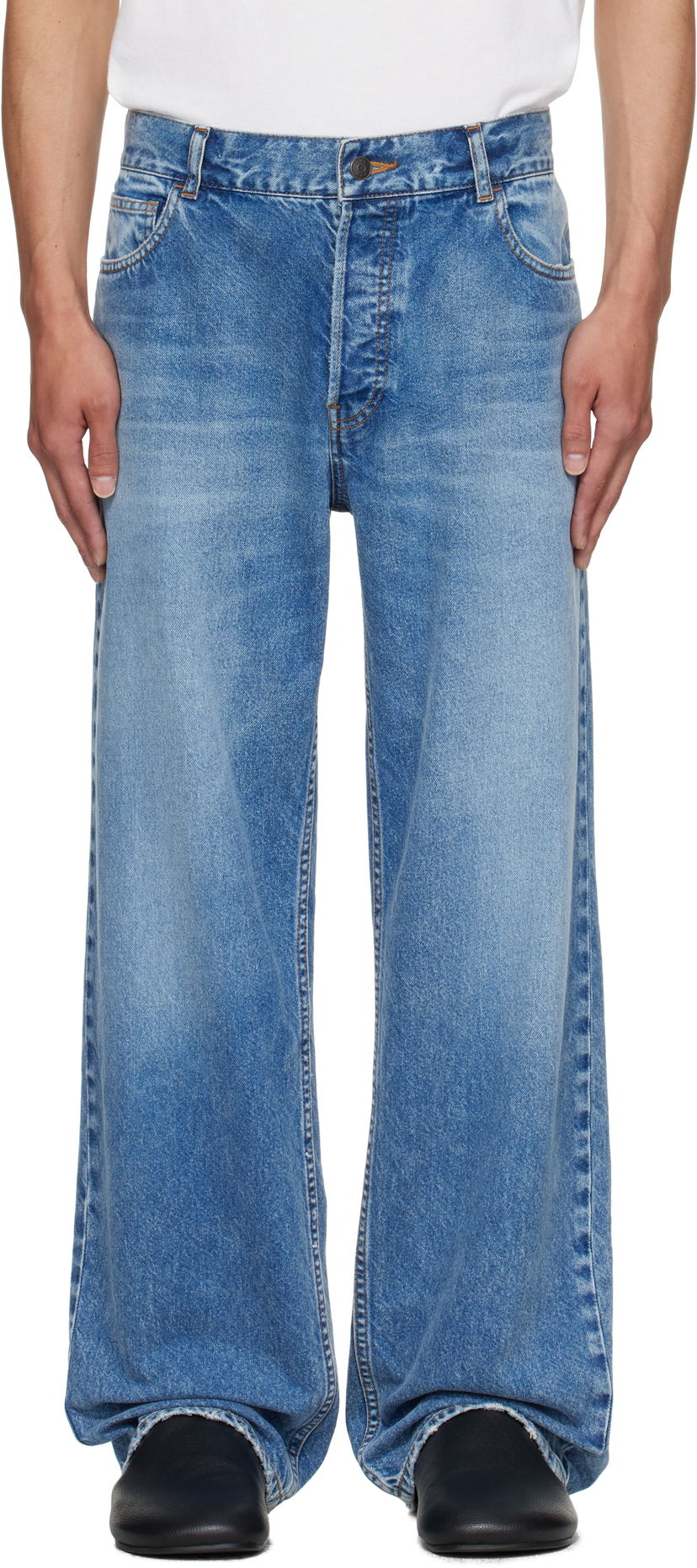 Jeans The Row The Row Ross Wide Leg Jeans Blå | 554-W3874
