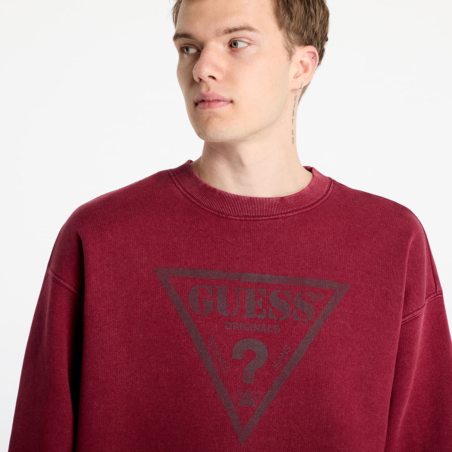Sweatshirt GUESS Triangle Logo Sweatshirt Sort | M4BQ11K9V31, 1