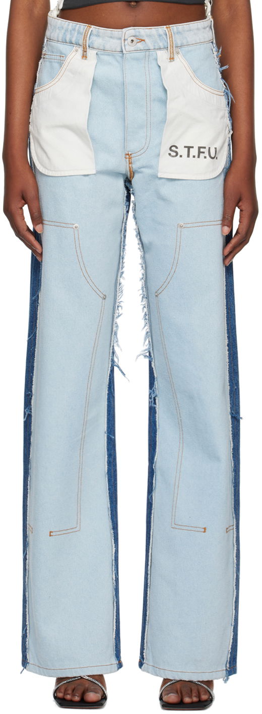 Jeans HERON PRESTON Washed Insideout Carpenter Jeans Blå | HWYB007F23DEN0014510, 0