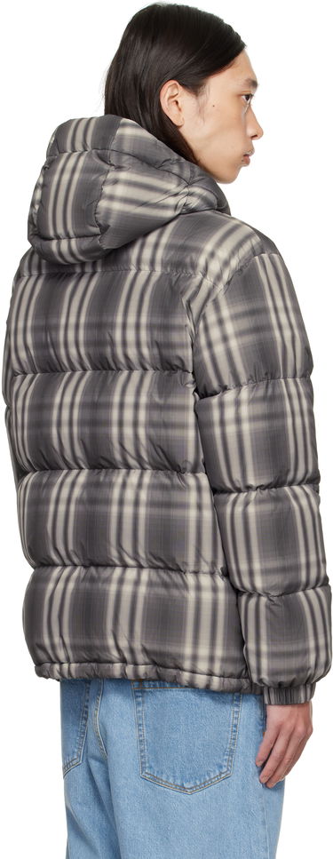 Puffer jakke Burberry Burberry Ombré Check Hooded Down Jacket Grå | 8113811, 2