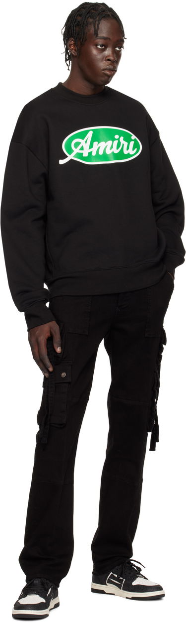 Sweatshirt AMIRI Oval Logo Oversized Sweatshirt Sort | AMJYCW1052, 3