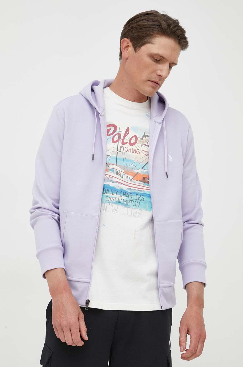 Sweatshirt Polo by Ralph Lauren Polo-Pony Zipped Sweatshirt Lilla | 710881517, 0