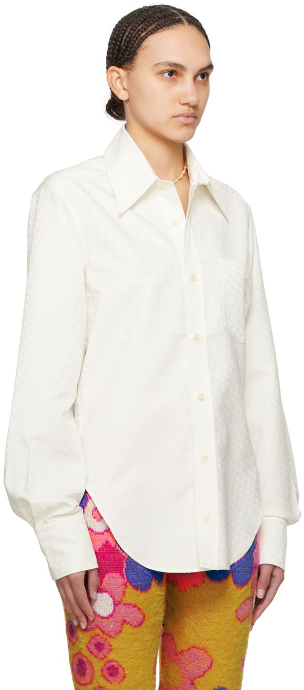 Skjorte ERL White Button-Up Shirt Hvid | ERL08B002, 1